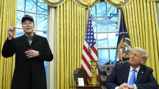 X owner Elon Musk, with US President Donald Trump in the Oval Office at the White House, is refusing to engage with the eSafety Commissioner. Picture: Alex Brandon