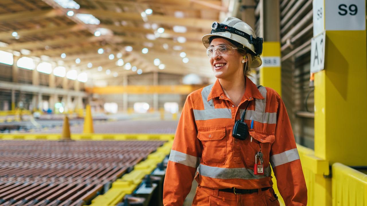 Inside the Olympic Dam refinery.