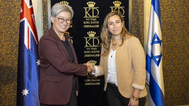 Senator Wong meets Cochav Elkayam-Levy in Jerusalem. Picture: DFAT