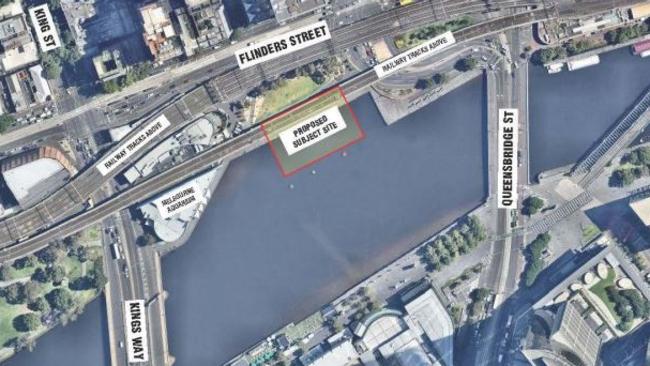 The proposed location for the new helipad in Melbourne’s CBD.