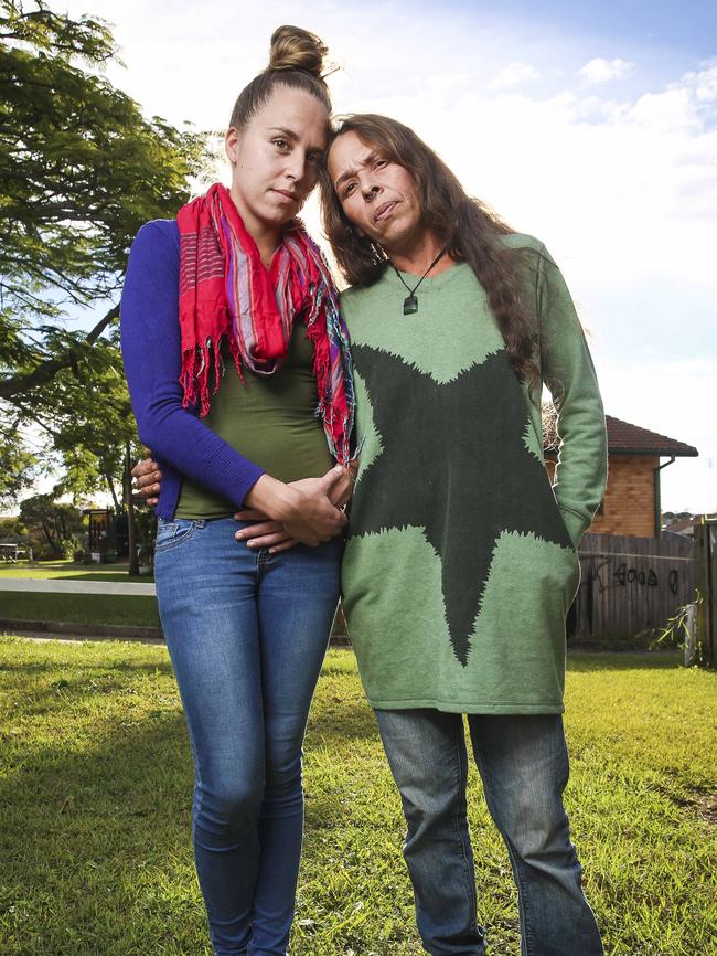 Cinnamon Jarrett and daughter Indigo Marshall, 19, mother and sister of Darcy Marshall. Picture: Dylan Robinson