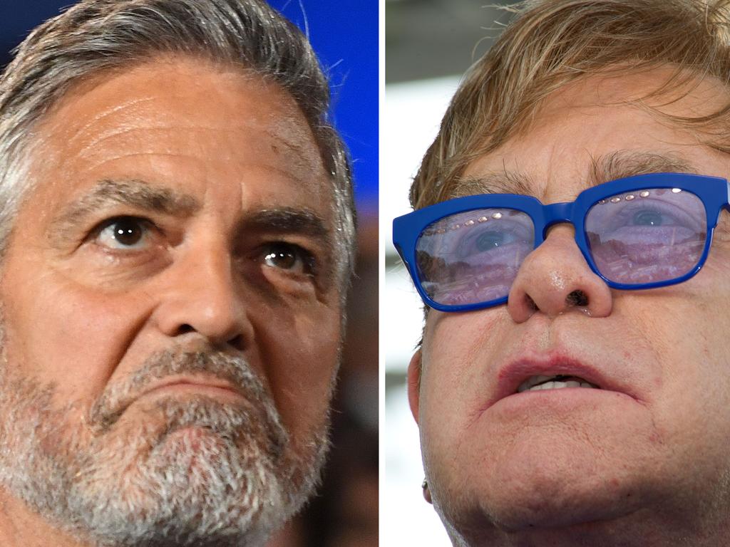 George Clooney and Elton John also called for the boycott of hotels owned by the Sultan of Brunei. Picture: Valerie Macon and Karen Bleier/AFP.