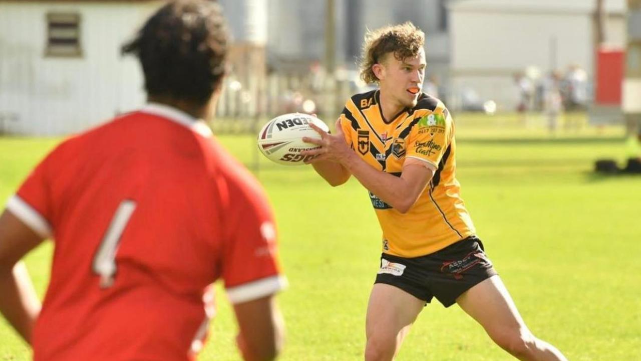 Sunshine Coast Falcons and Gympie Devils 2022 a-grade debutant Ethan Bainbridge in action. Picture: Facebook