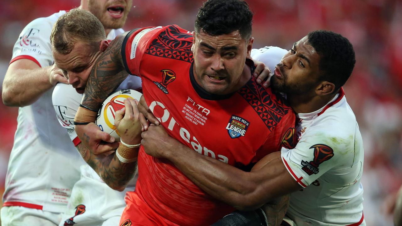 Andrew Fifita switched allegiances to play for Tonga at the 2017 World Cup. Picture: AFP