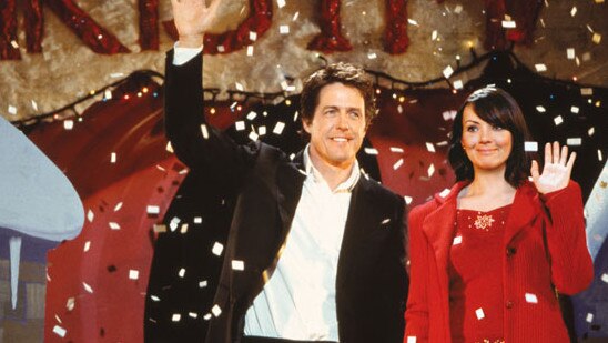 Actor Hugh Grant in scene from the hugely popular Christmas film "Love Actually".