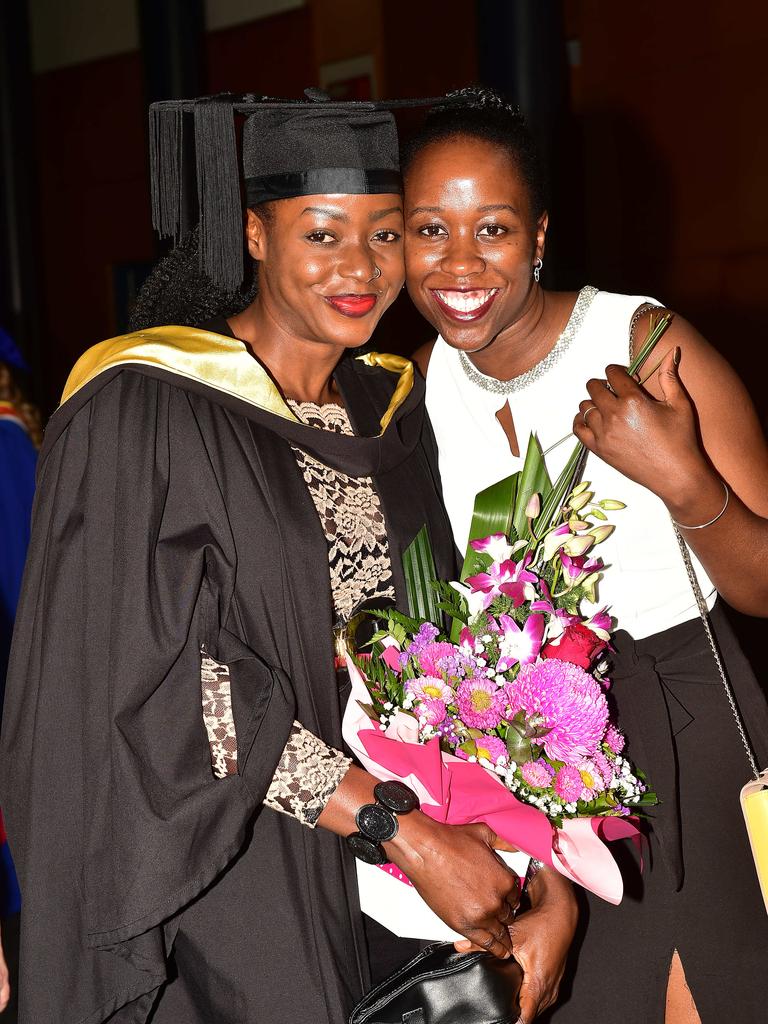 Jessica Anekwe and Judith Dierich. JCU graduation ceremony for College of Public Health, Medical and Veterinary Sciences and College of Medicine and Dentistry. Picture: Shae Beplate.