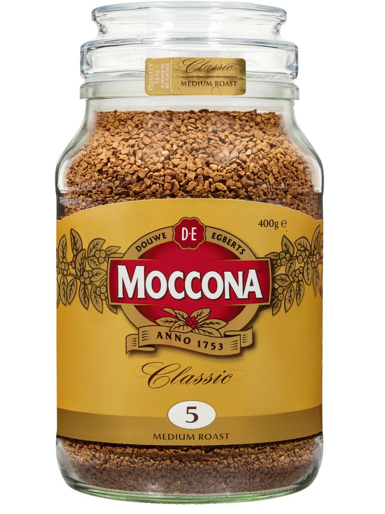 The owners of coffee brand Moccona sued Vittoria in the Federal Court over accusations the Aussie company passed off their iconic glass jar design. Picture: Supplied