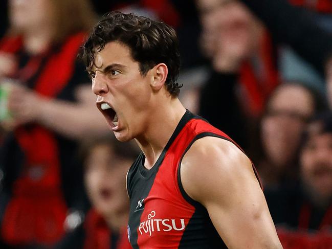 Jye Caldwell is staying at Essendon until at least 2028. Picture: Michael Willson/AFL Photos via Getty Images