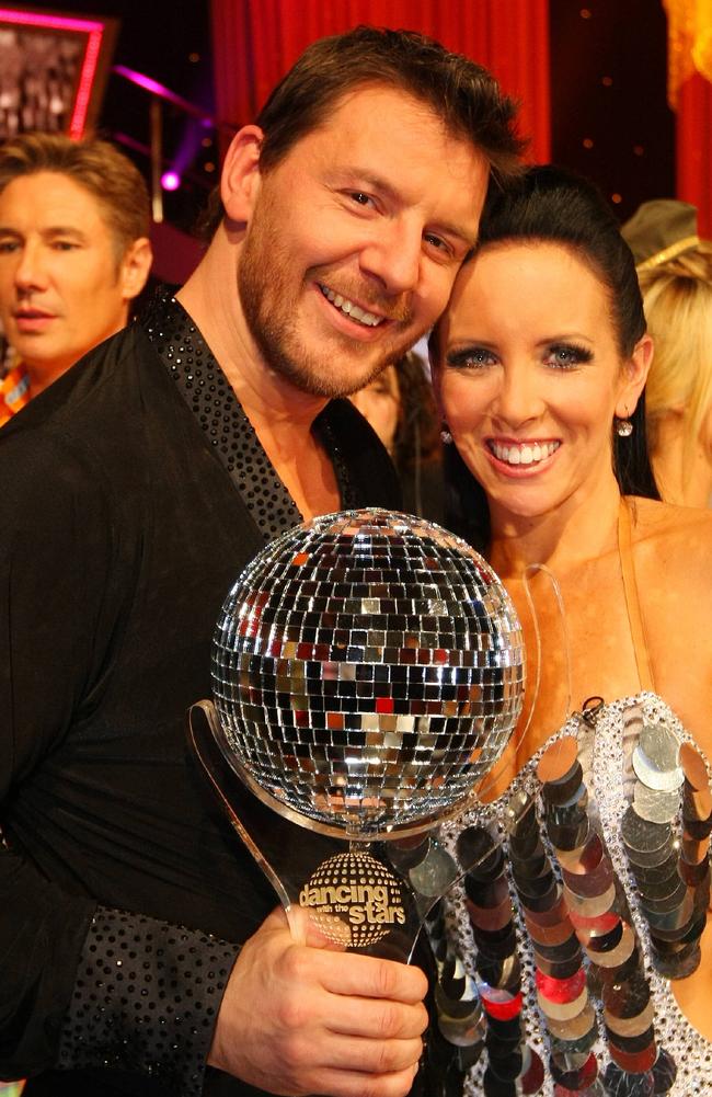 Dancing with the Stars winners Manu Feildel and dance partner Alana Patience in 2011.