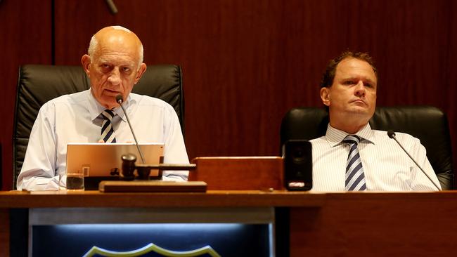 Former Cairns Regional Council mayor Bob Manning and ex-CEO John Andrejic were involved in a heated verbal confrontation outside Mr Manning’s home earlier this month. Image: Stewart McLean