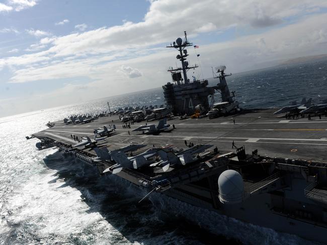 The Nimitz-class aircraft carrier USS John C. Stennis (CVN 74) underway in the Pacific Ocean. These enormous ships are now more vulnerable than ever before. Picture: US Navy