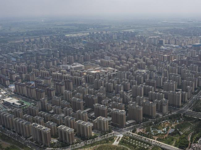 An area where many new residential housing have sprouted up, in Xiongan, China, on Monday, Aug. 21, 2023. China has spent more than double the cost of the Three Gorges Dam on building a futuristic mega city. Source: Bloomberg