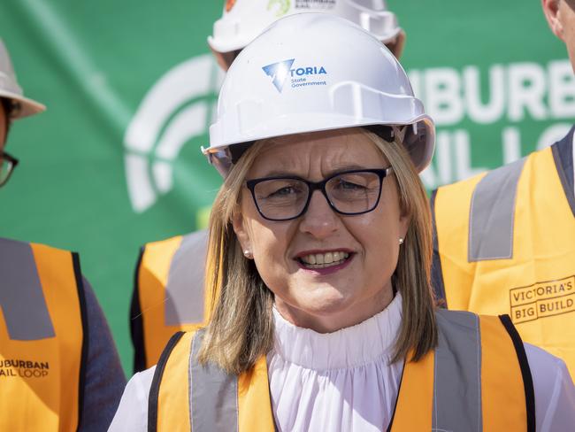 MELBOURNE, AUSTRALIA - NewsWire November 28th, 2022: The Victorian Minister for the Suburban Rail Loop, Jacinta Allan inspects early works of the Suburban rail loop in Clayton this morning.Picture: NCA NewsWire / Wayne Taylor