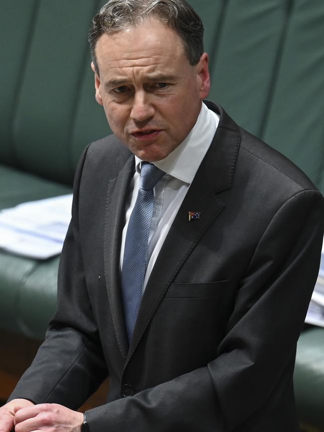 Greg Hunt during Question Time. Picture: NCA NewsWire / Martin Ollman