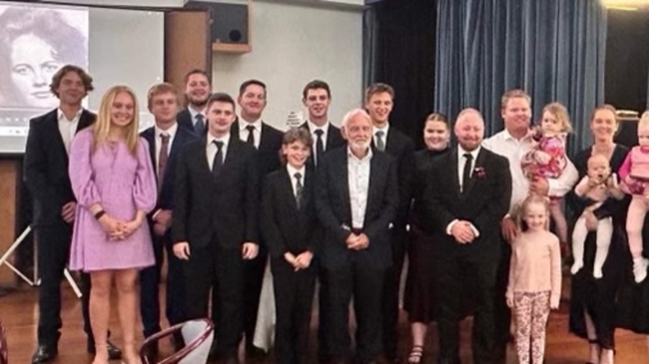 The Otto family at Pauline's funeral.