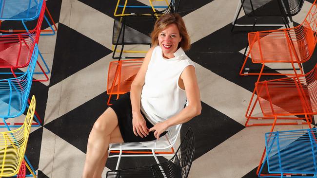 HOT SEAT: New Writers’ Week director Jo Dyer at the Adelaide Festival Palais on the Riverbank. Picture: TAIT SCHMAAL