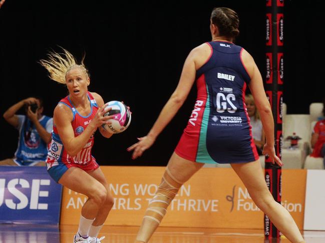 state sports centre Sydney Olympic park Opening match of the anz championship between NSW swifts and Melbourne Vixens