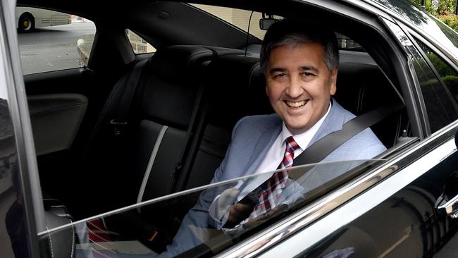 Rob Lucas leaves Government House in Adelaide after he was officially sworn in as Treasurer Rob Lucas. Picture: Sam Wundke