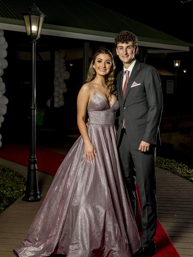 Formal for year 12 students from Emmanuel College. Renee Panzarino and Aaron Lewis. Picture: Jerad Williams