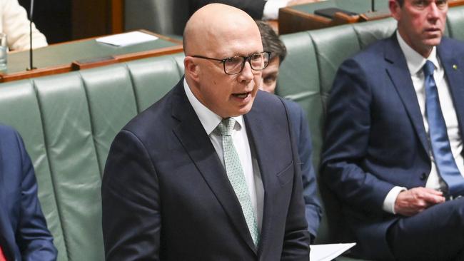 Opposition Leader Peter Dutton says he believes voters are reconsidering him as a leader. Picture: NewsWire/Martin Ollman