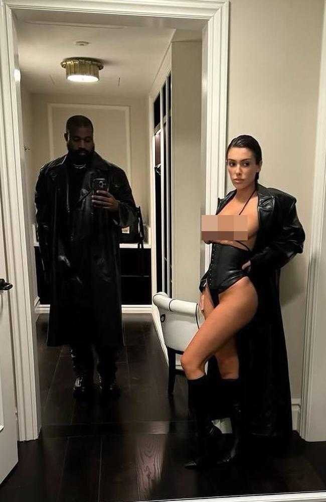 Kanye West and his Melbourne-born wife Bianca Censori. Picture: Instagram @jeen_yuhs_