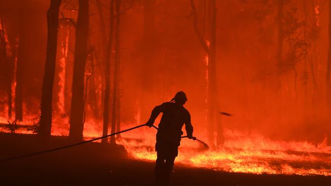 The smoke has been dragged into Sydney from the fires raging in the Blue Mountains.