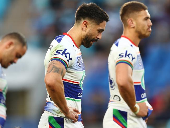 Shaun Johnson is doubtful to face the Broncos in a blow for the Warriors. Picture: Chris Hyde/Getty Images
