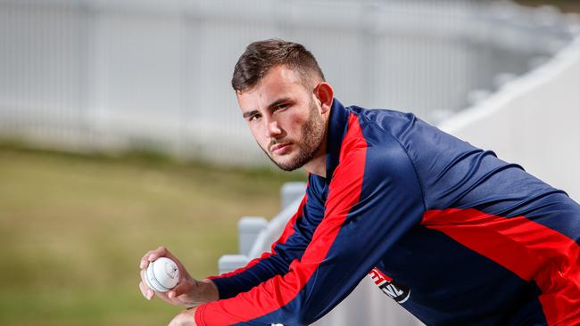 New Woodville and Redbacks fast bowler Aaron Summers. Picture: Matt Turner