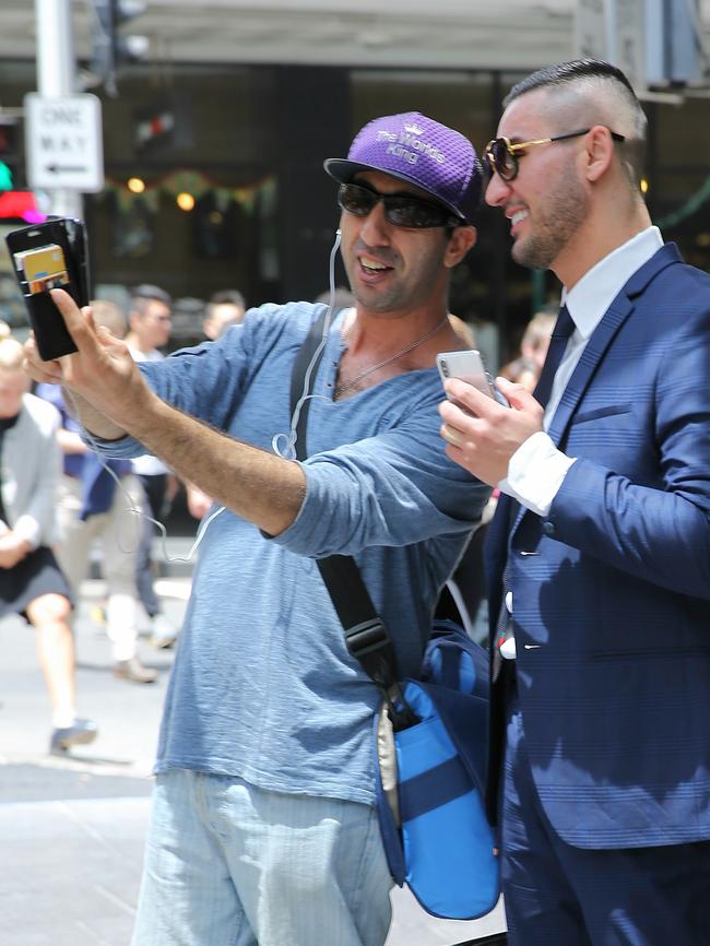 A fan stops Mehajer for a selfie. Picture: John Grainger