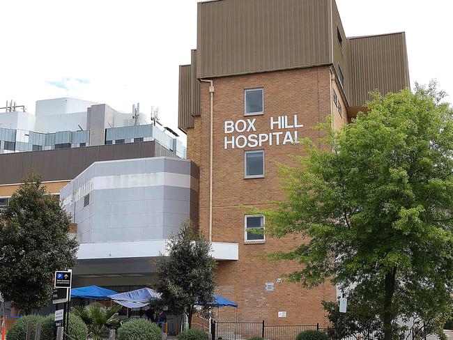 MELBOURNE, AUSTRALIA - NewsWire Photos OCTOBER 12, 2020 : Box Hill hospital in MelbourneÃs south east, is the scene of a recent outbreak of COVID-19. Picture : NCA NewsWire / Ian Currie