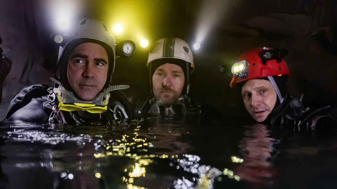 Colin Farrell, Joel Edgerton and Viggo Mortensen in Thirteen Lives. Picture: Vince Valitutti / Metro Goldwyn Mayer Pictures