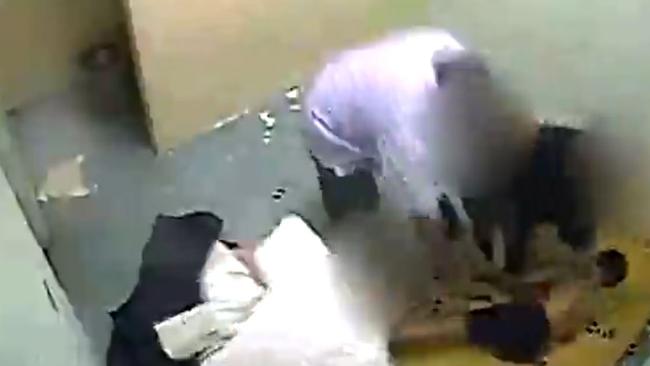 CCTV footage from inside Dylan Voller’s cell at Don Dale Youth Detention Centre.