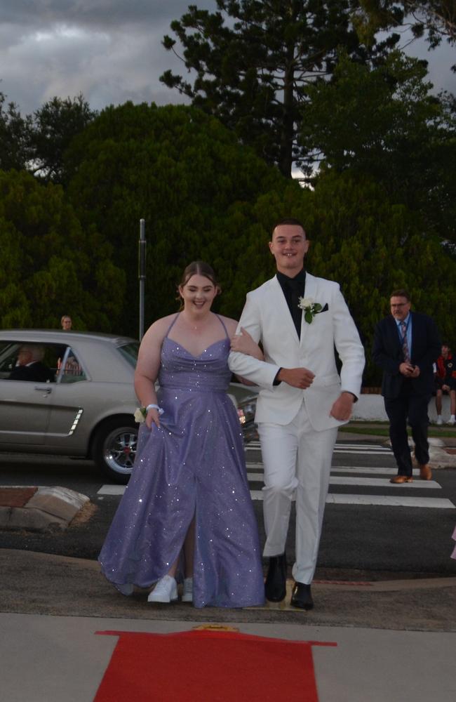 Chloe Harmer and Judd Greenaway arriving at Assumption College's year 12 formal on April 22, 2025. Photo: Jessica Klein