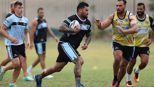 Fifita is back in pre-season training with the premiers. Picture: Brett Costello.