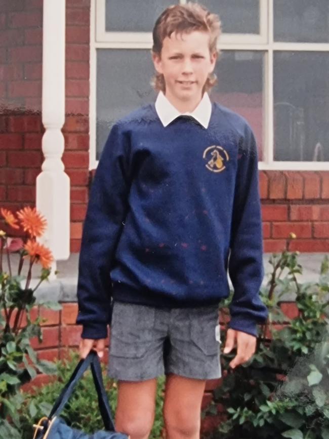 Mark Little, president of Master Builders Victoria, as a Queenscliff High School student.