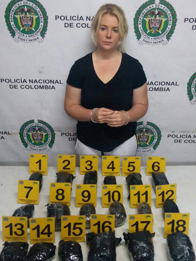 Sainsbury was busted with 5.8 kilos of cocaine in Colombia.