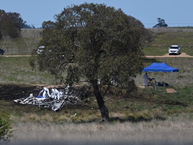 On Saturday, police handed the scene of the accident over to air safety investigators. Picture: NCA NewsWire