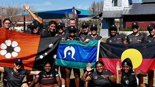NRL NT Titans women performing at Las Vegas Nines.