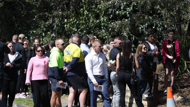 Attendees wore Pink ribbons in honour of Summer. Picture: John Grainger