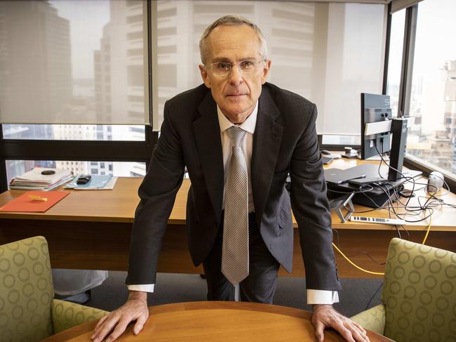 26/7/19: Head of the ACCC Rod Simms in his Sydney office. The ACCC released its report into Google and Facebook today in Sydney. John Feder/The Australian.