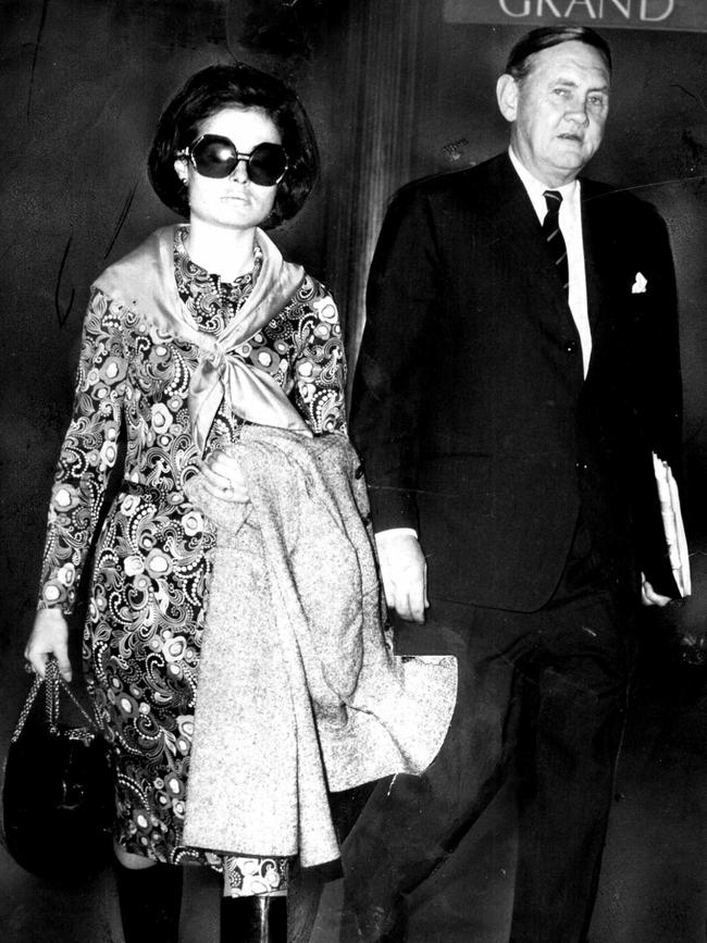 Prime Minister John Gorton with private secretary Ainslie Gotto in 1971. Picture: News Limited