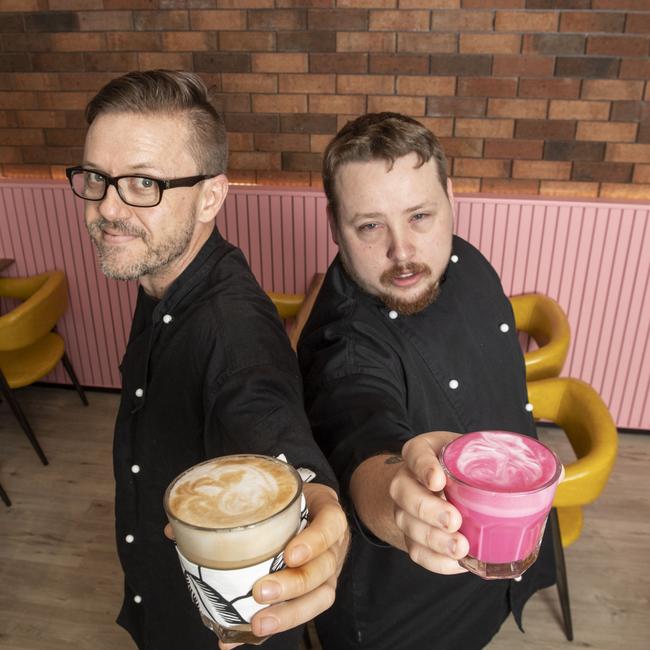 Casey Miners – head chef (left) and Jordan Orchard – sous chef at Kokonut Bar and Cafe. Wednesday, December 8, 2021. Picture: Nev Madsen.