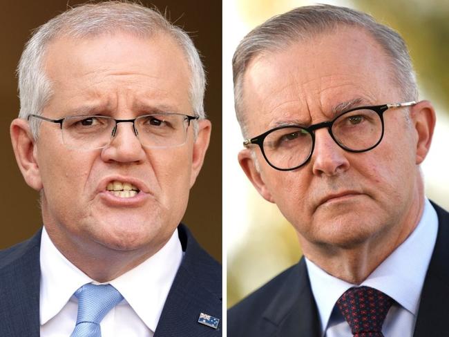 Scott Morrison Anthony Albanese composite image - Picture: Toby Zerna; Naomi Jellicoe/NCA Newswire