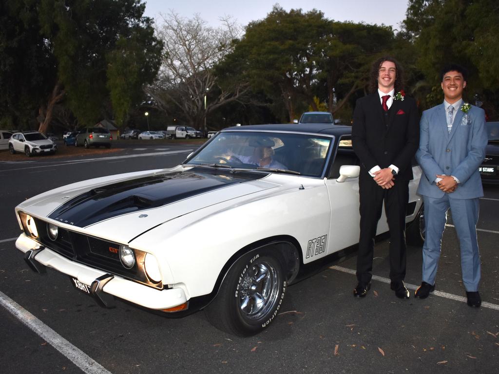Joel Curran and Reiley Caimoy at Mirani State High School formal at Ocean International on September 8, 2023. Photo: Zoe Devenport