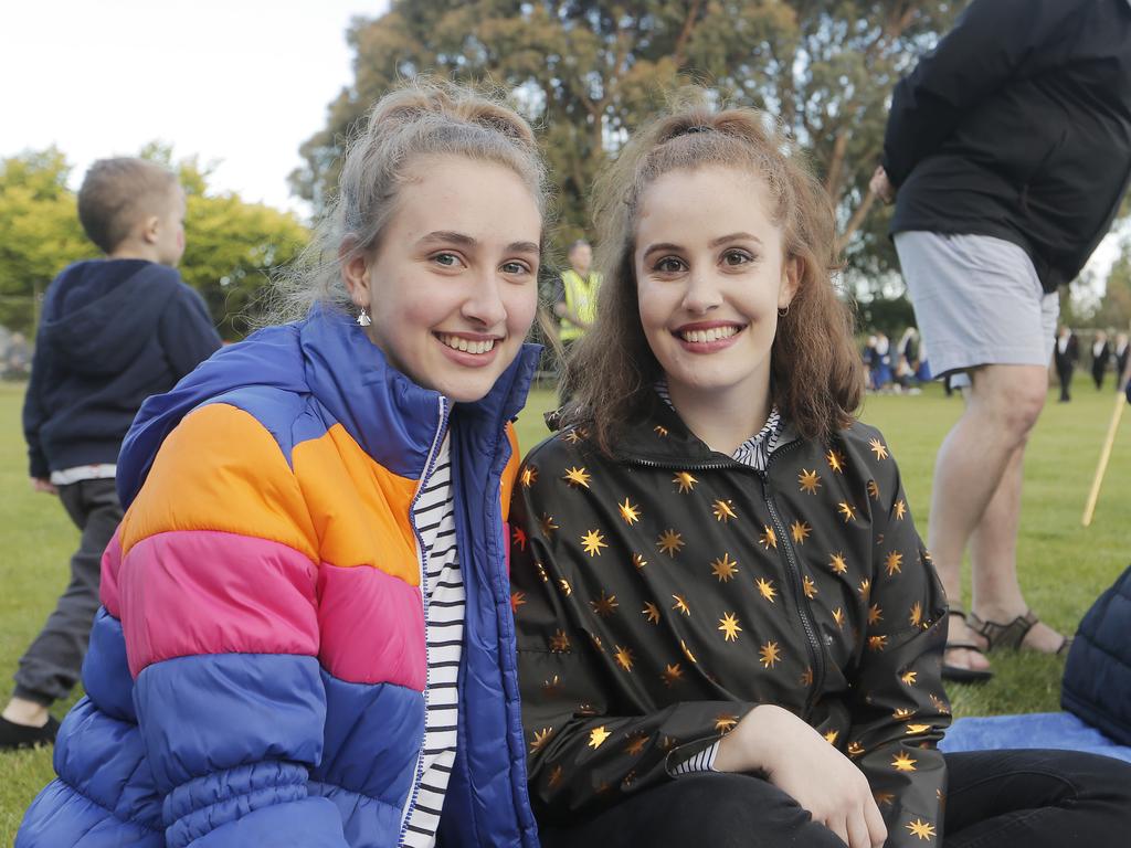 SOCIALS Manuela, left, and Marietta Rigoli of West Hobart at the Carols on the Hill, Guilford Young College, West Hobart. Picture: MATHEW FARRELL