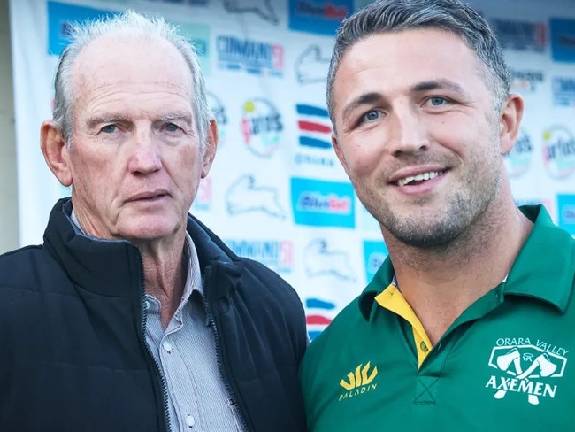 Wayne Bennett and Sam Burgess.