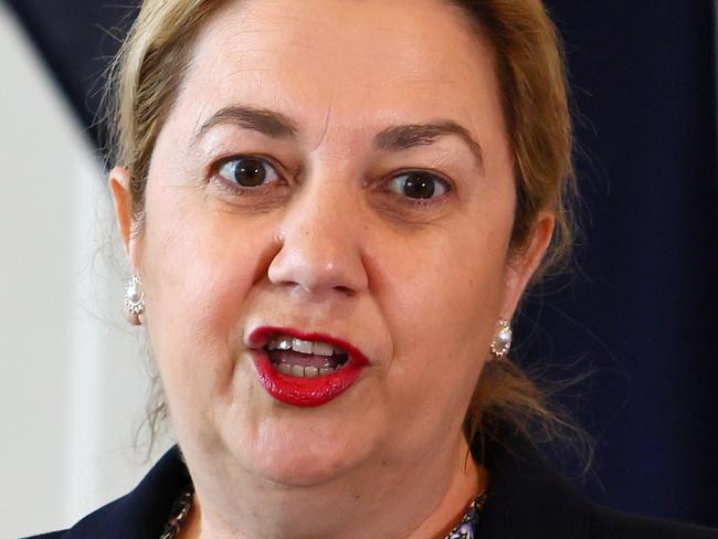 BRISBANE, AUSTRALIA - NewsWire Photos SEPTEMBER 11, 2023: Queensland Premier Annastacia Palaszczuk speaks to the media during a press conference in Brisbane. Picture: NCA NewsWIRE/Tertius Pickard