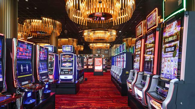 SkyCity’s public gaming area at its new casino.