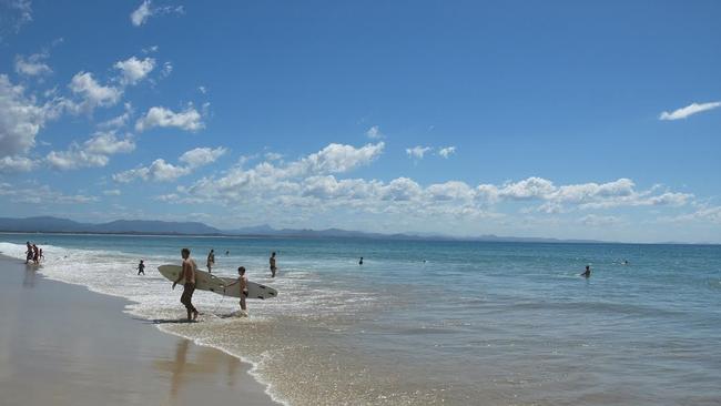 Homes being rented out for short breaks ... With beaches like this Byron Bay is a popular destination.