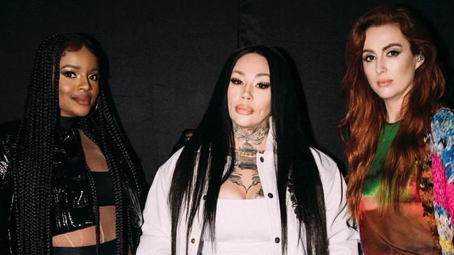 L-R: Sugababes members Keisha, Mutya and Siobhan.